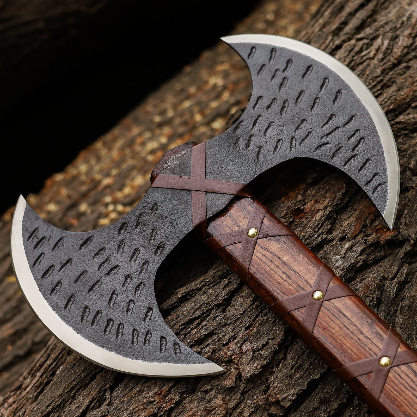 Double Head axe Hatchet, Tomahawk,Battle Axe Custom Handmade Viking Axe VBA-22