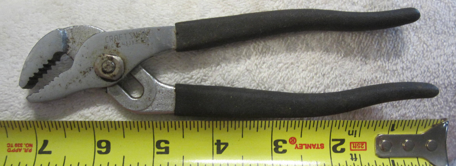 7″ ad CRAFTSMAN WF 45385 Slip Groove Joint Adjustable Pliers USA tool VTG