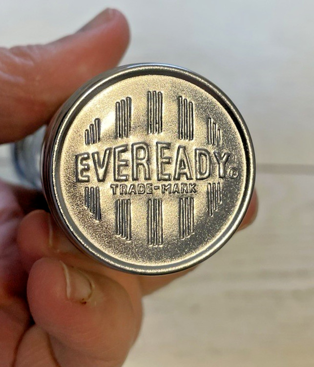 Eveready Chrome Retro Flashlight 2 D Batteries Metal