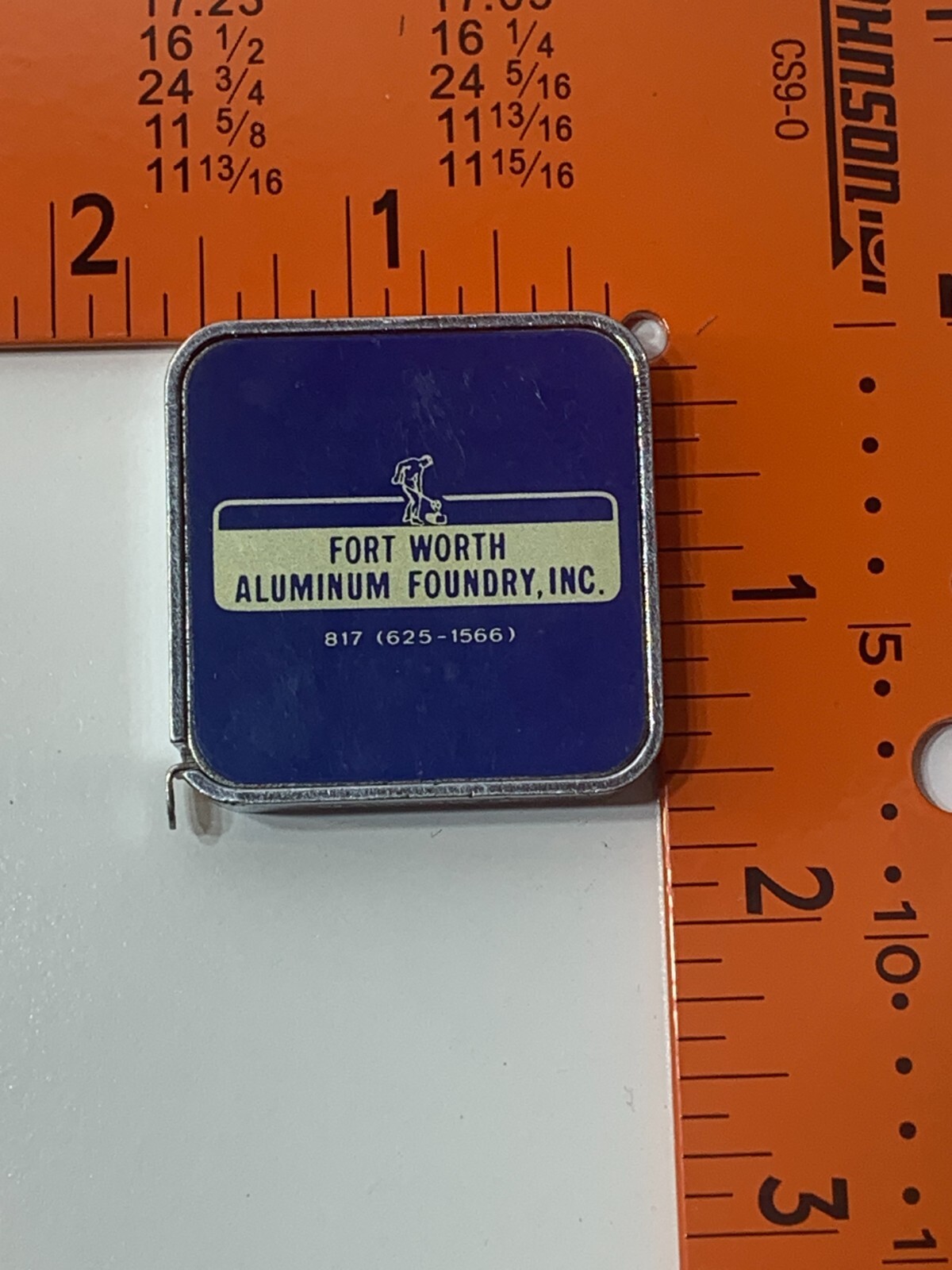 Barlow Fort Worth Aluminum Foundry Metal Advertisement Tape Measure A1