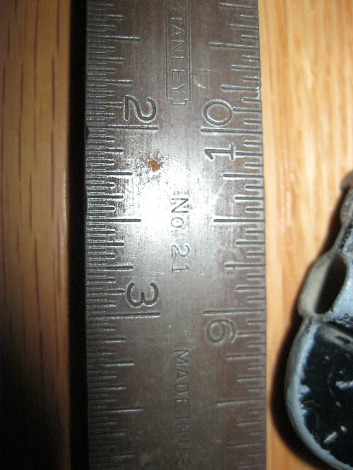 Vintage STANLEY NO 21 12 inch hardened Combination Square Rule/ free handle