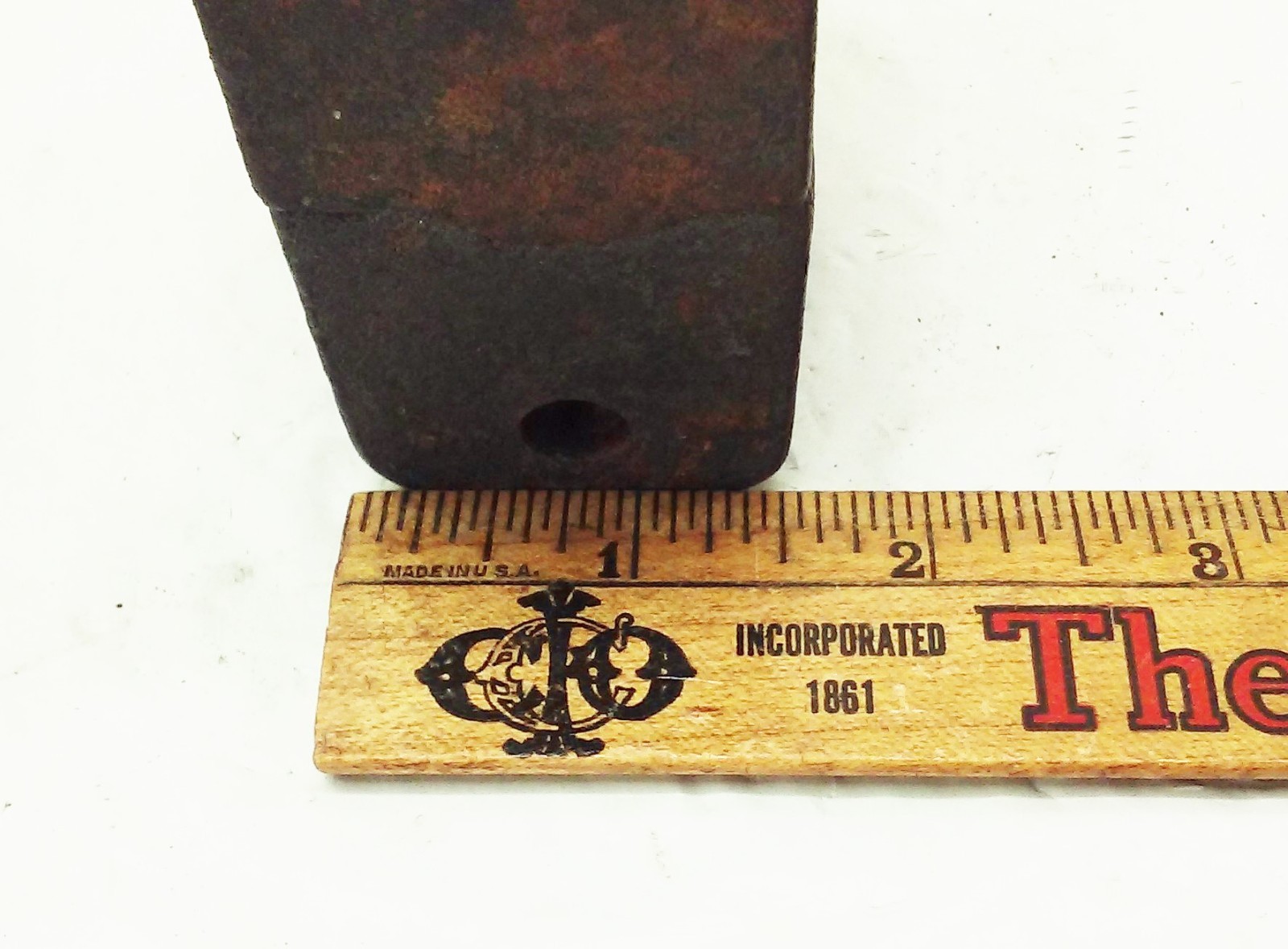 Vtg hand crank post drill press support mount end Bracket cap foot