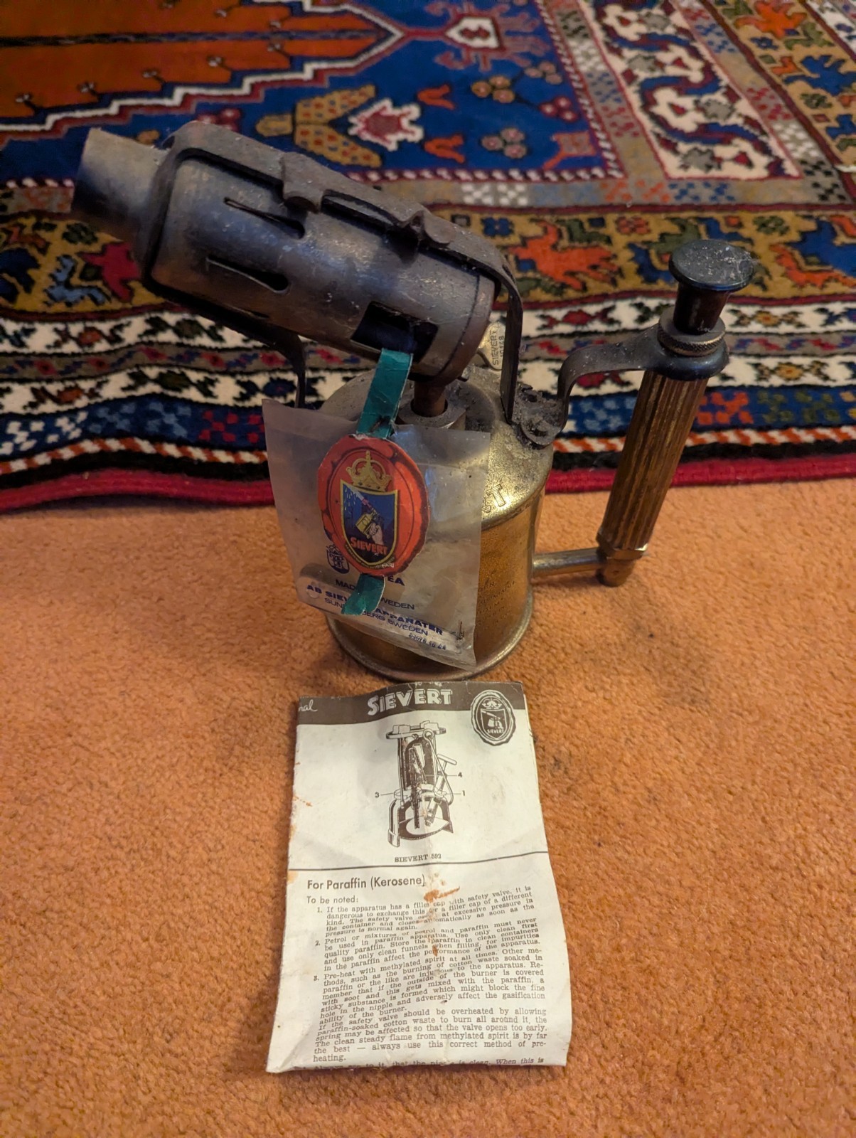 Ultra Rare Complete Sievert 592 Blow Torch Set – Original Label, Manual & Spares