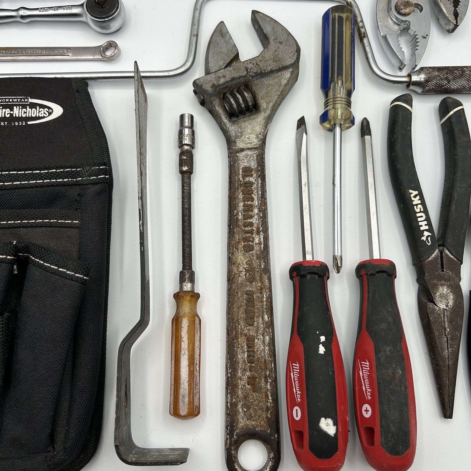 Huge Lot Of Assorted Tools Craftsman Crescent Milwaukee Husky Stanley