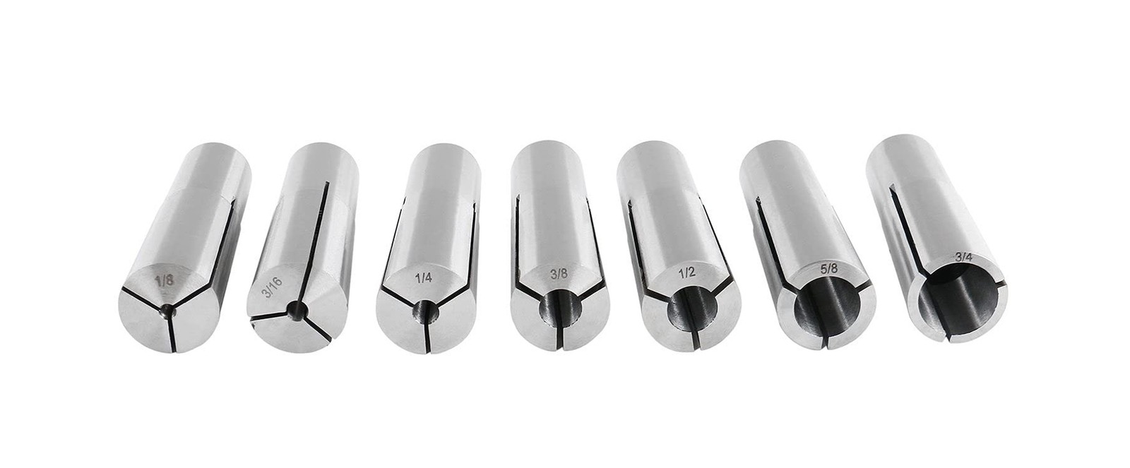 Accusize Morse Taper #3 MT3 Round Collet Set, 7 Pc, 1/8-3/4 In, 0223-0312 | 0…