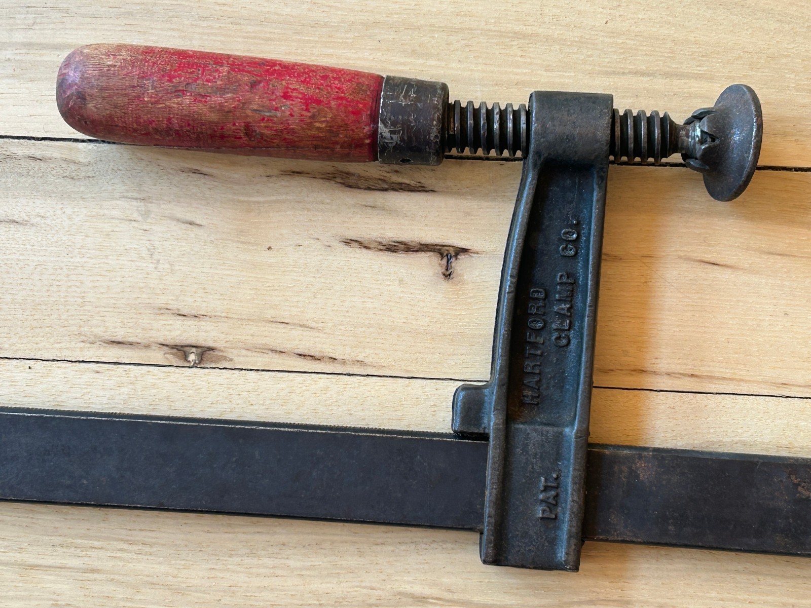Vintage Hartford Wood Bar Clamp 4GC – Heavy Duty – 44-3 East Hartford, Conn