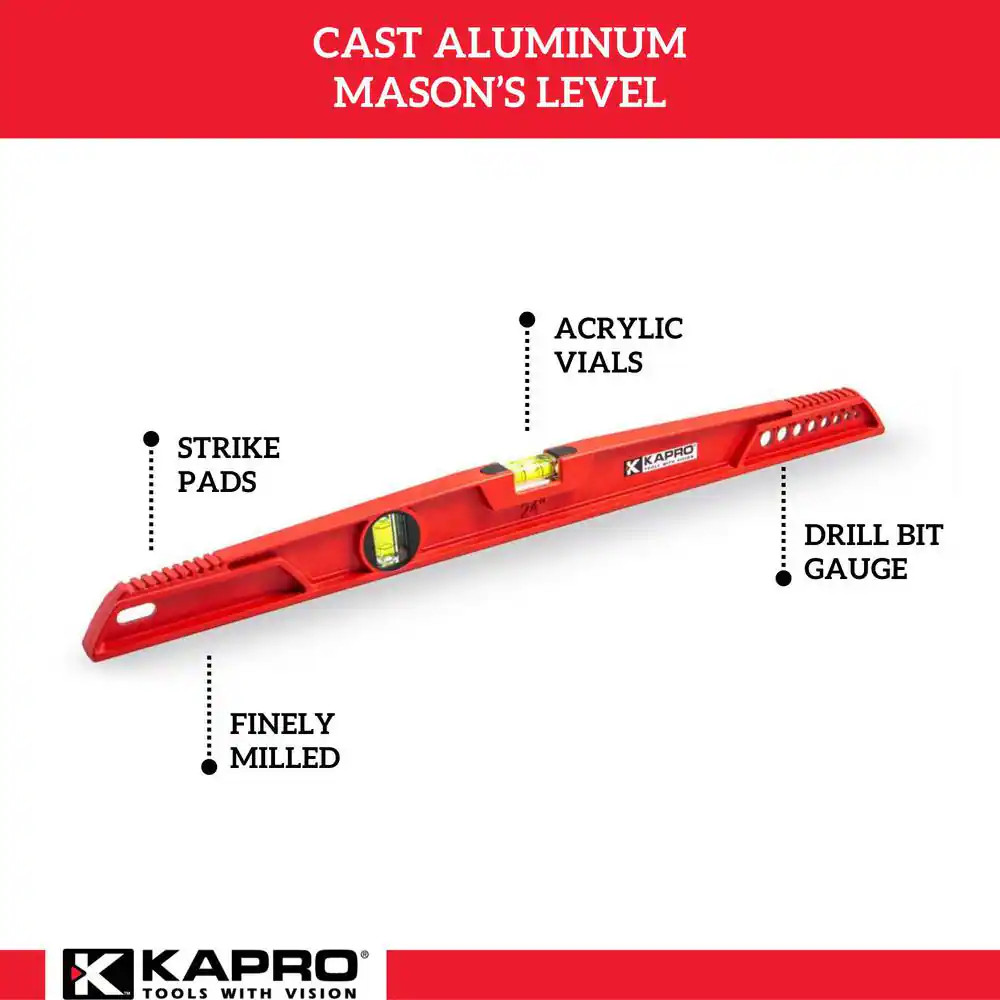 24 In. Topcast Mason Cast Level