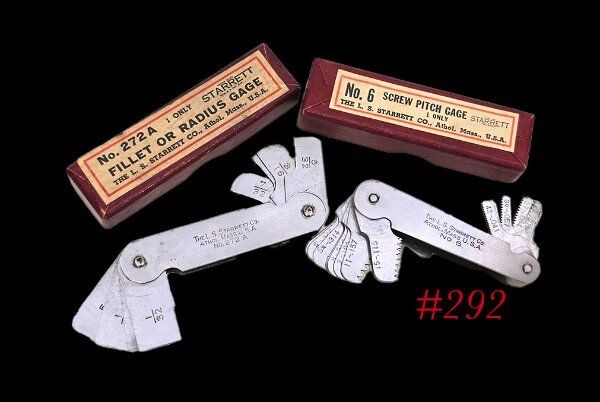 old box boxed STARRETT MACHINIST TOOLS No 6 272 Screw Pitch Radius Gage gauges