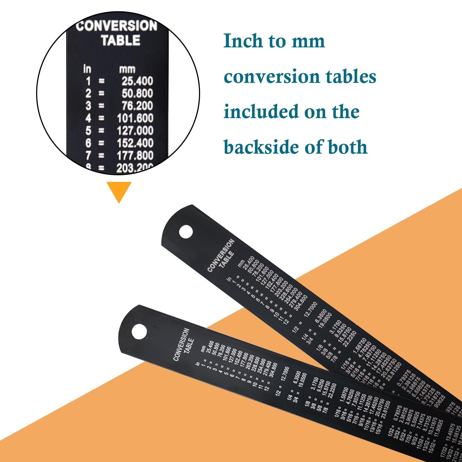 Metal Rulers, 12 Inch Stainless Steel Ruler with Metric Measurement, 2 Pack, …