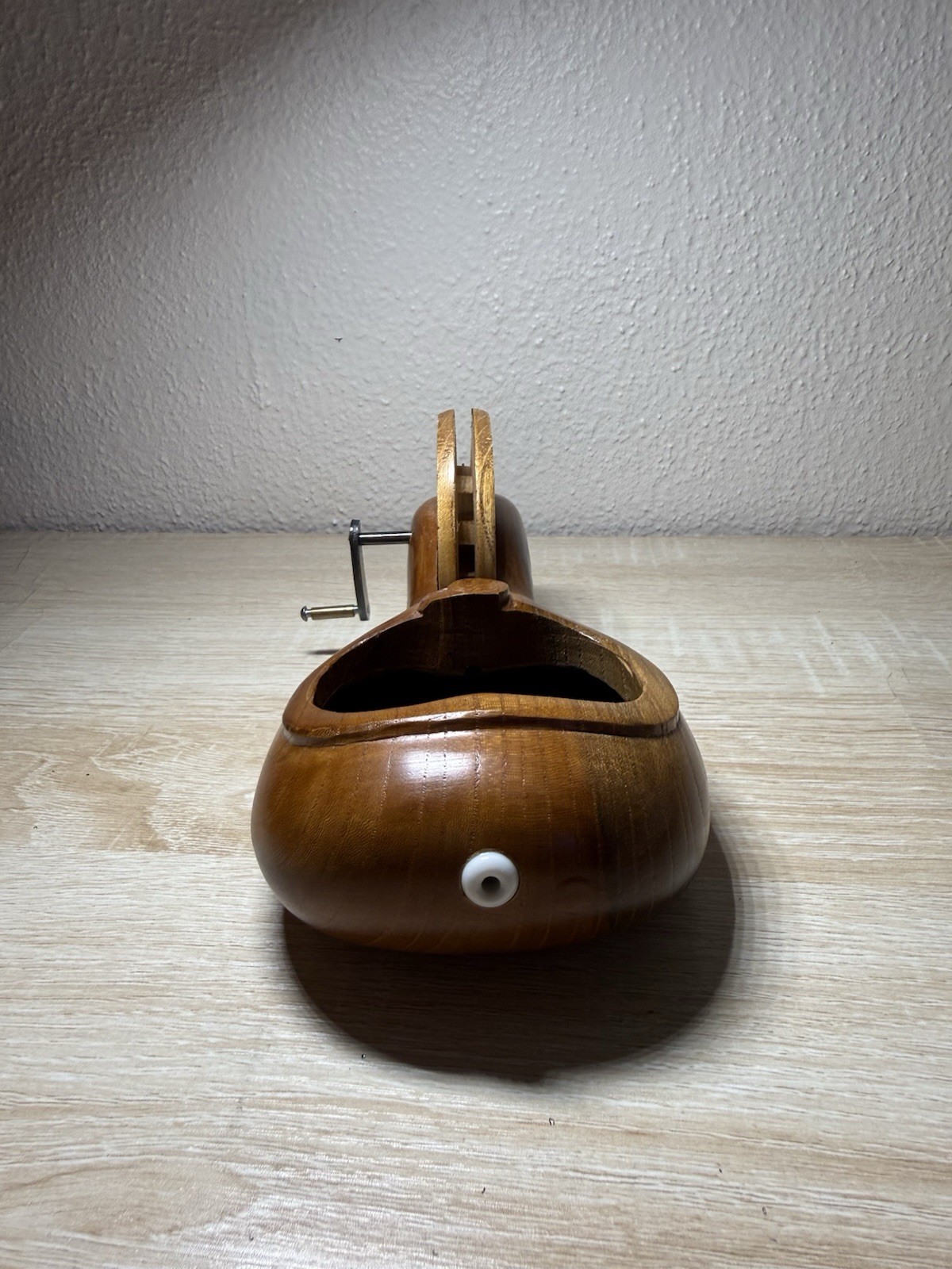 Vintage Japanese Wooden Yarn Ball Winder Hand Crank Knitting Tool