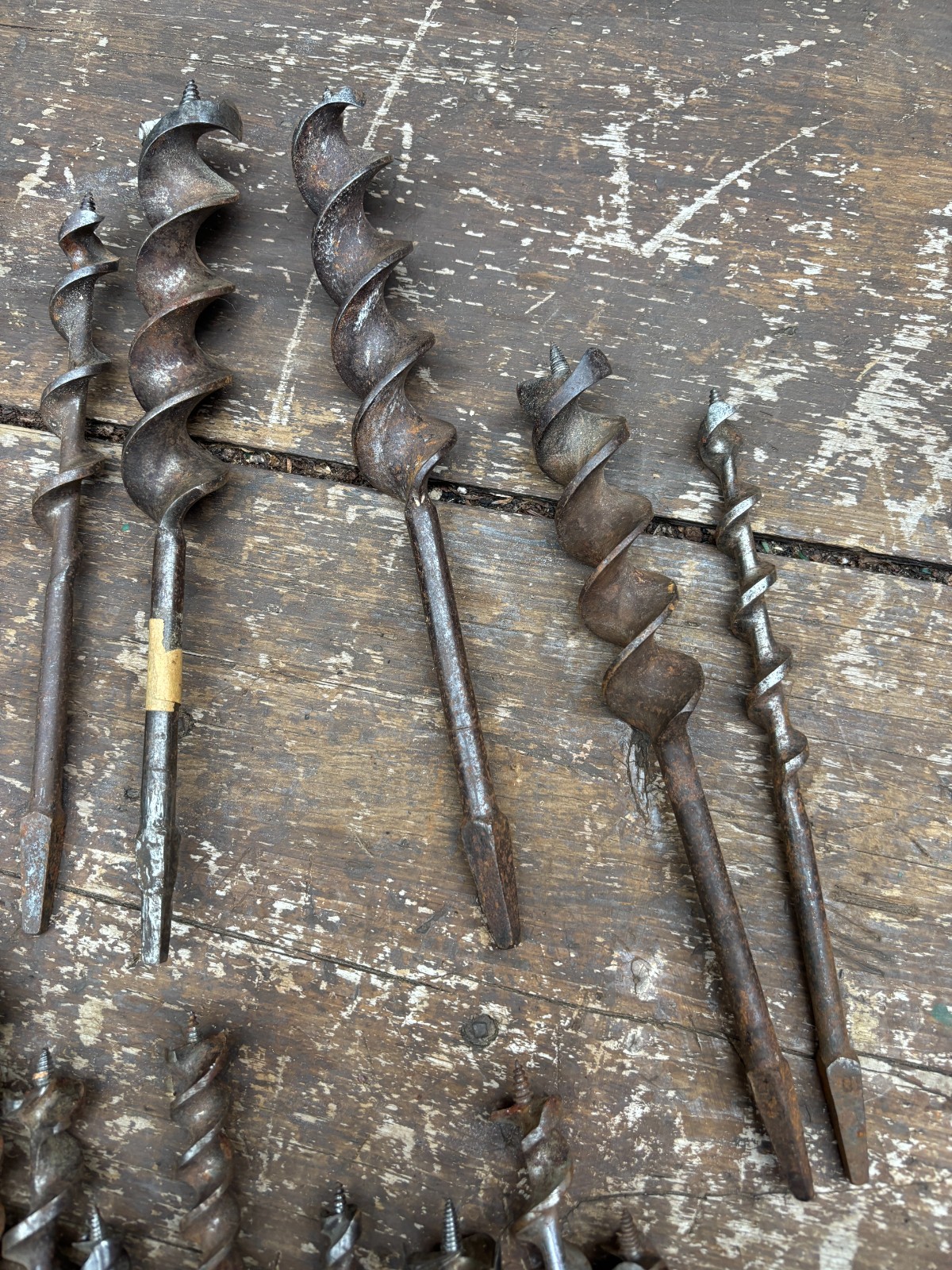 36 Vintage Hand Drill Auger Bits Lot Of 36