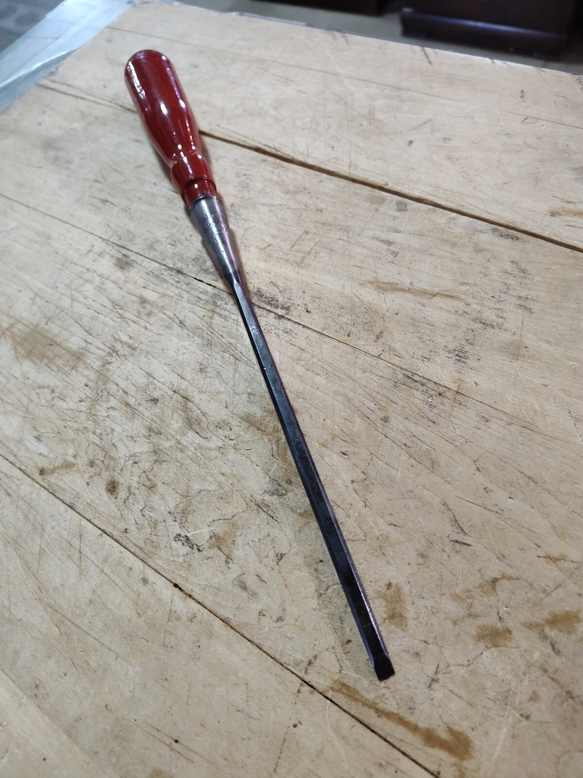 Vintage Greenlee #230 Socket Chisel w/ Wood Handle Timber Framing Chisel 1/4″
