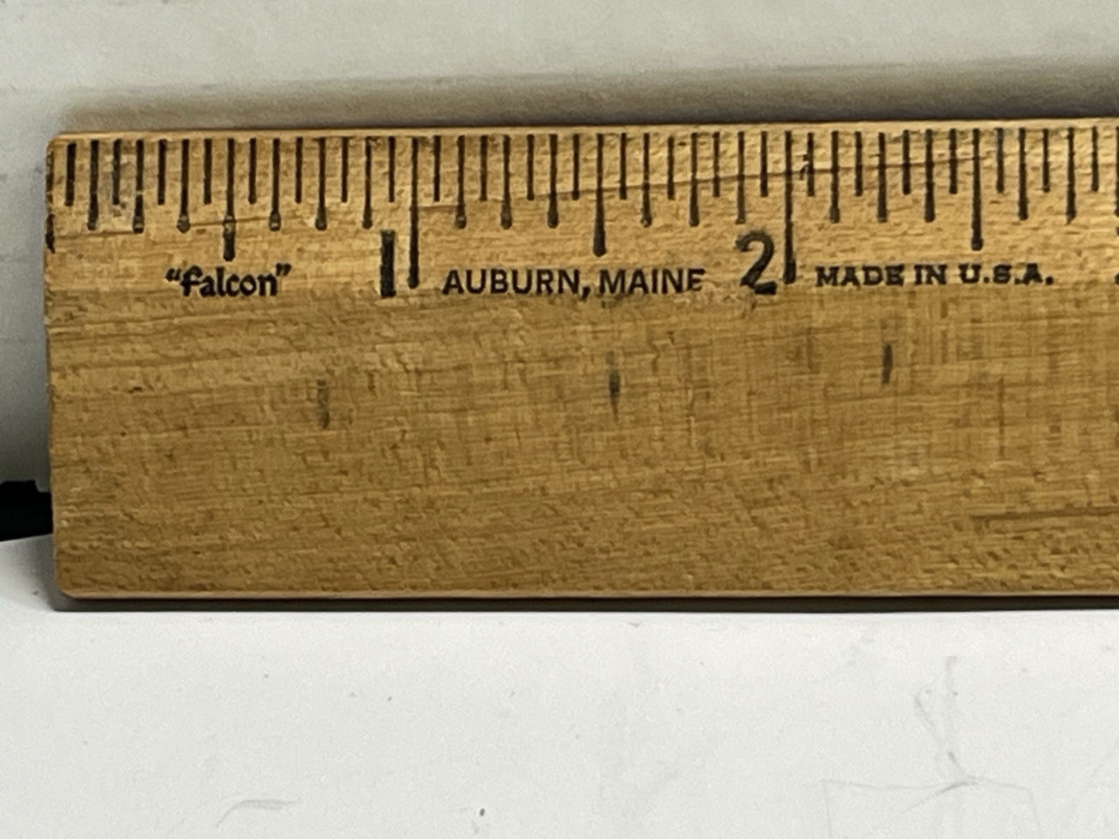 Vintage Falcon 18” Wooden Ruler Made In Auburn, Maine, USA Pre-Owned
