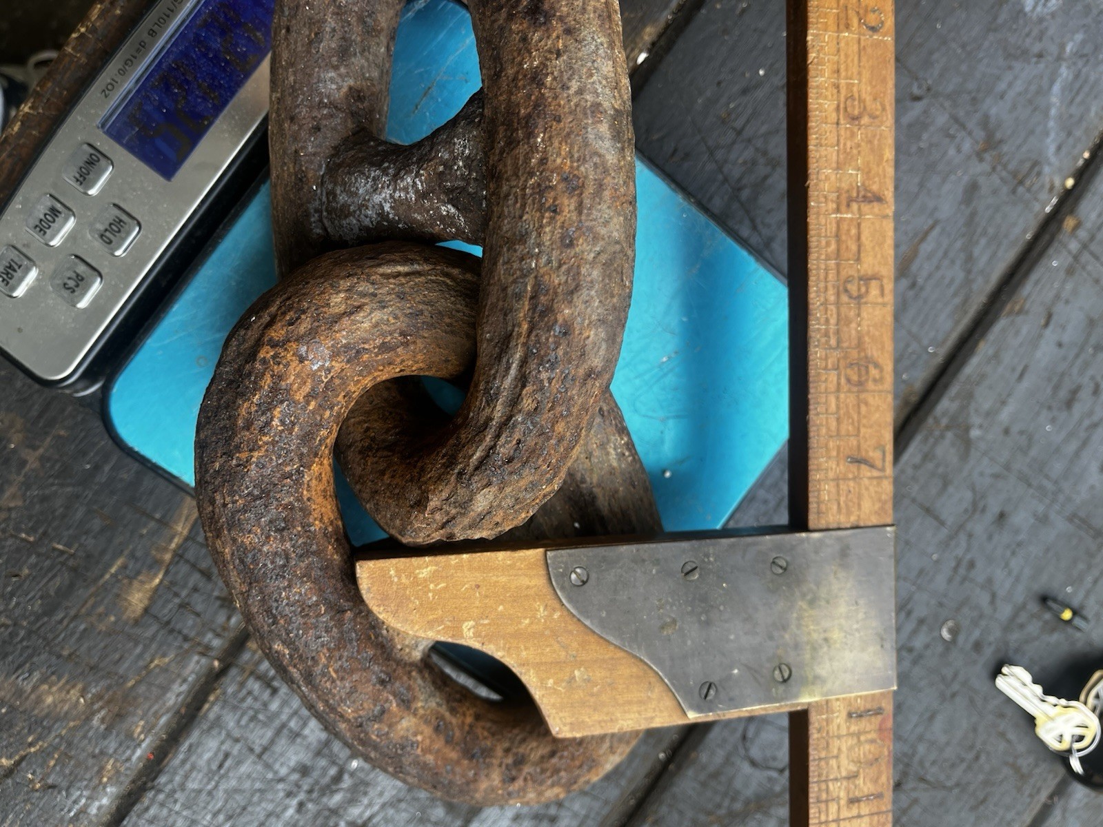 18 # Guaranteed Authentic Wrought Iron Anchor Chain Blacksmith Knife Maker