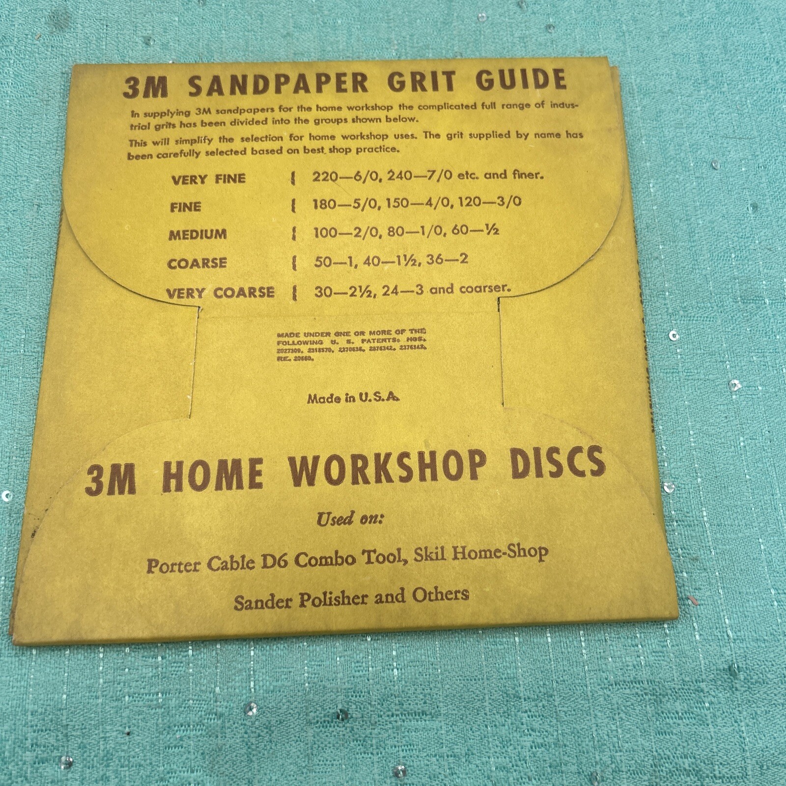 1950s 3M Vintage Advertising Production Sandpaper 6” Discs Original Package Fine