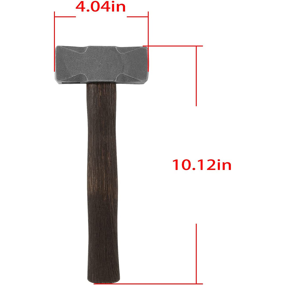2.2LB Forging Square Hammer with Double Faces for Farrier Bladesmithing Knife