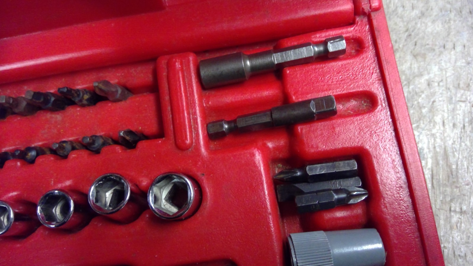 SEARS Craftsman Power Screwdriver Nut Driver Bit Set w/Case USA 9 25652 *READ*
