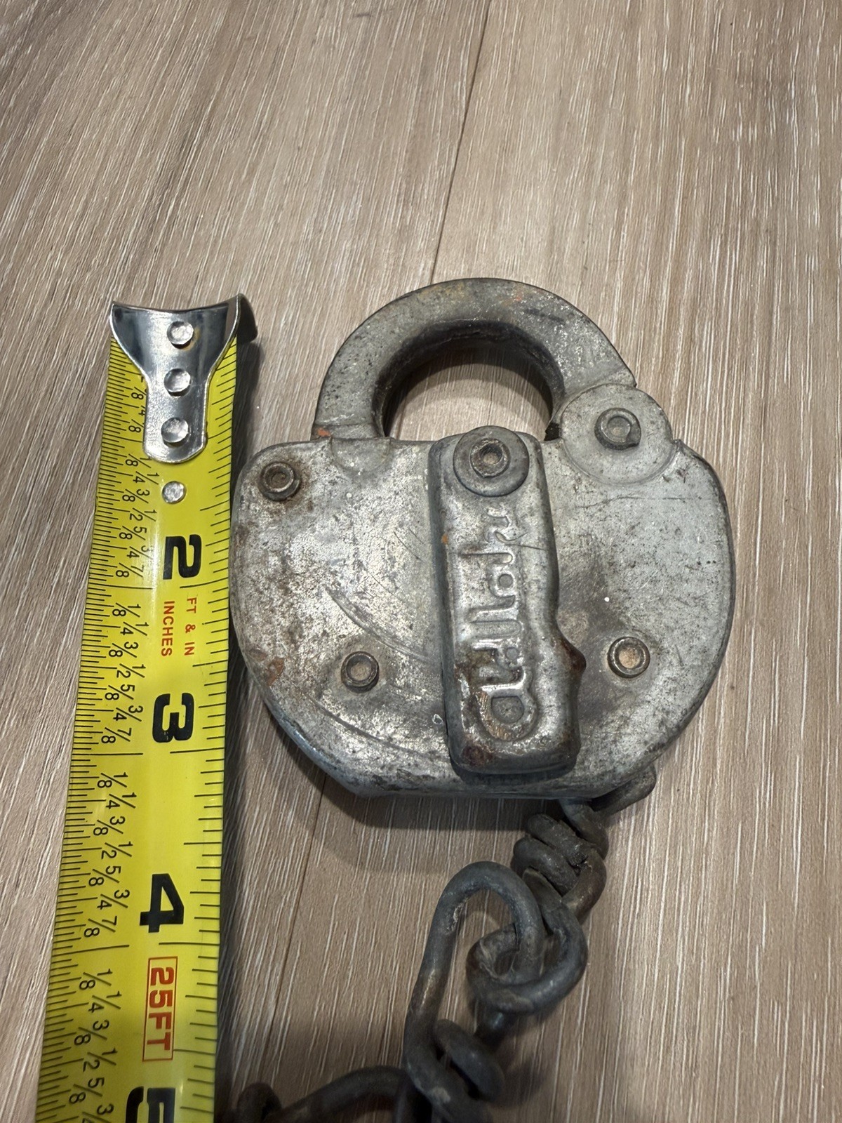 Adlake C. M. St P. & P switch lock Chicago Milwaukee St Paul & Pacific (no key)