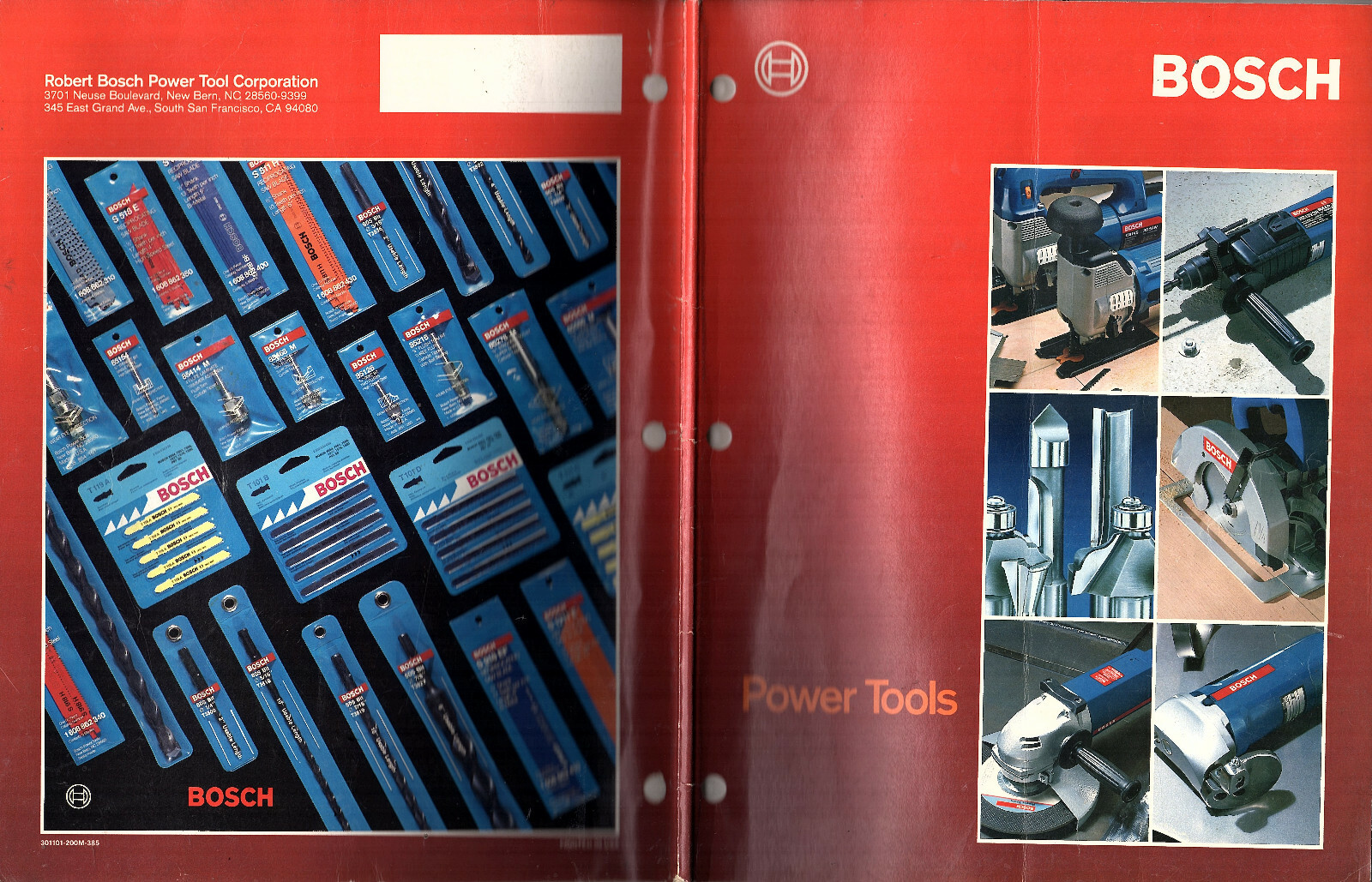Power Tools Vintage 1985 Catalog Robert Bosch Corp Sanders Routers Drills Saws