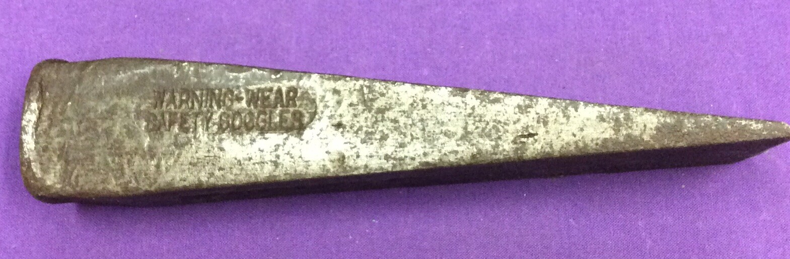 Used Vintage Warren-Teed Axe Wedge 7 5/8 X 2 Inches 2.94 Pounds U4
