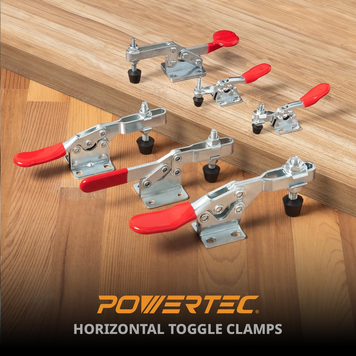 POWERTEC 4PK Toggle Clamp, 500 lbs Holding Capacity, 225D, 4PK, 225d, 4pk