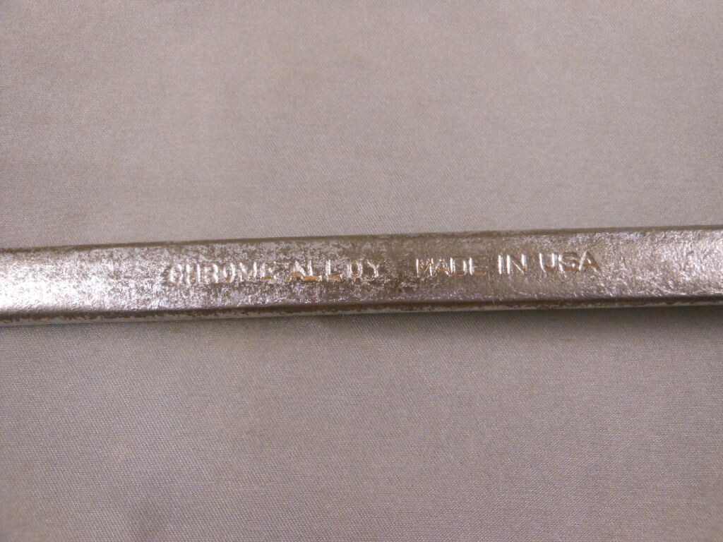 Rare Vtg USA B.F. Goodrich 19/32″ & 11/16″ Chrome Alloy Double Box End Wrench