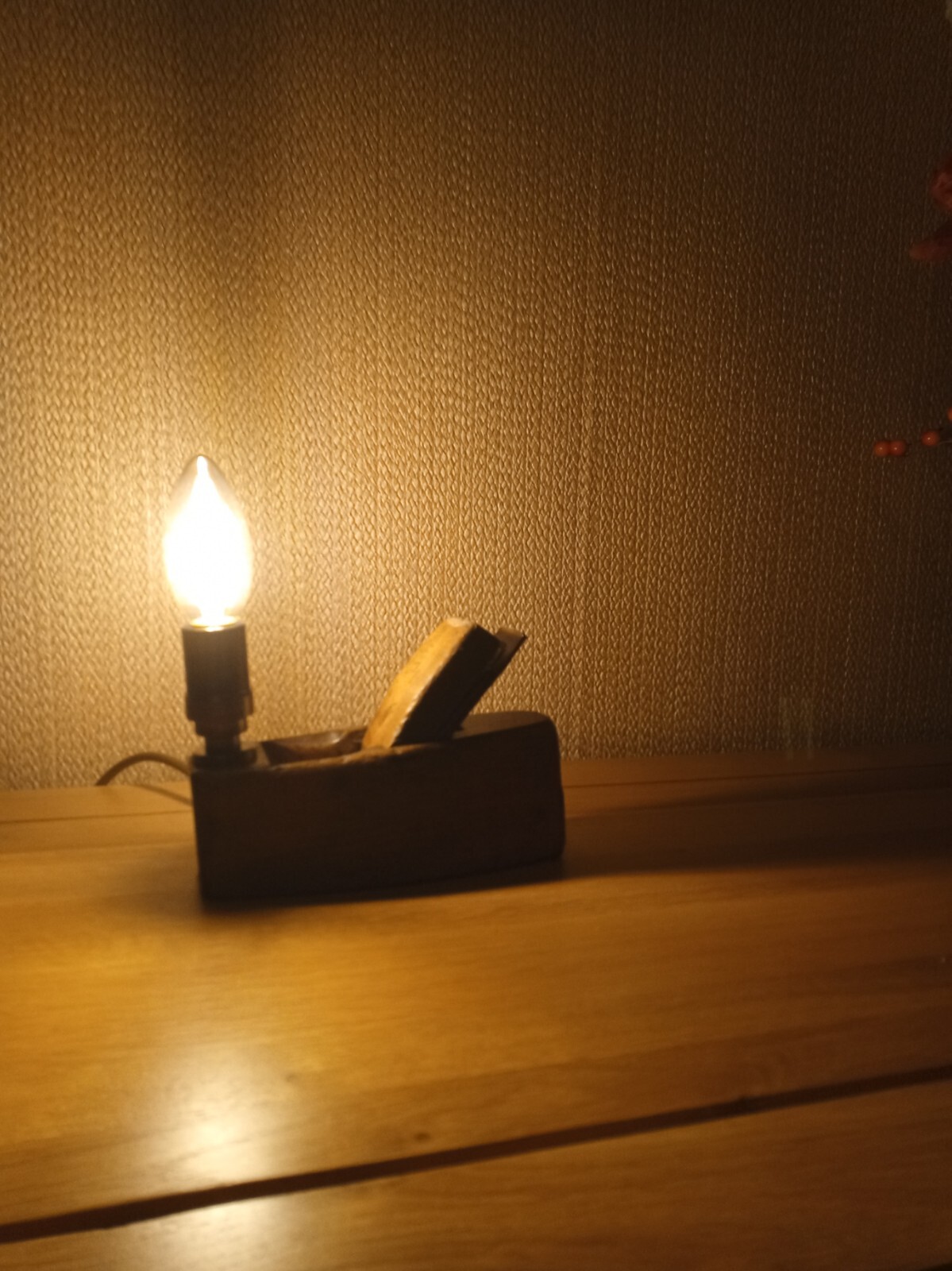 Vintage Steampunk Mini Wood Plane Lamp Upcycled using quality components.