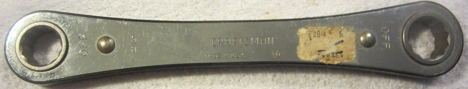 5/8 &3/4″ CRAFTSMAN 12 PT. RATCHET WRENCH USA CIRCLE ( I) 43684 tool VTG tool