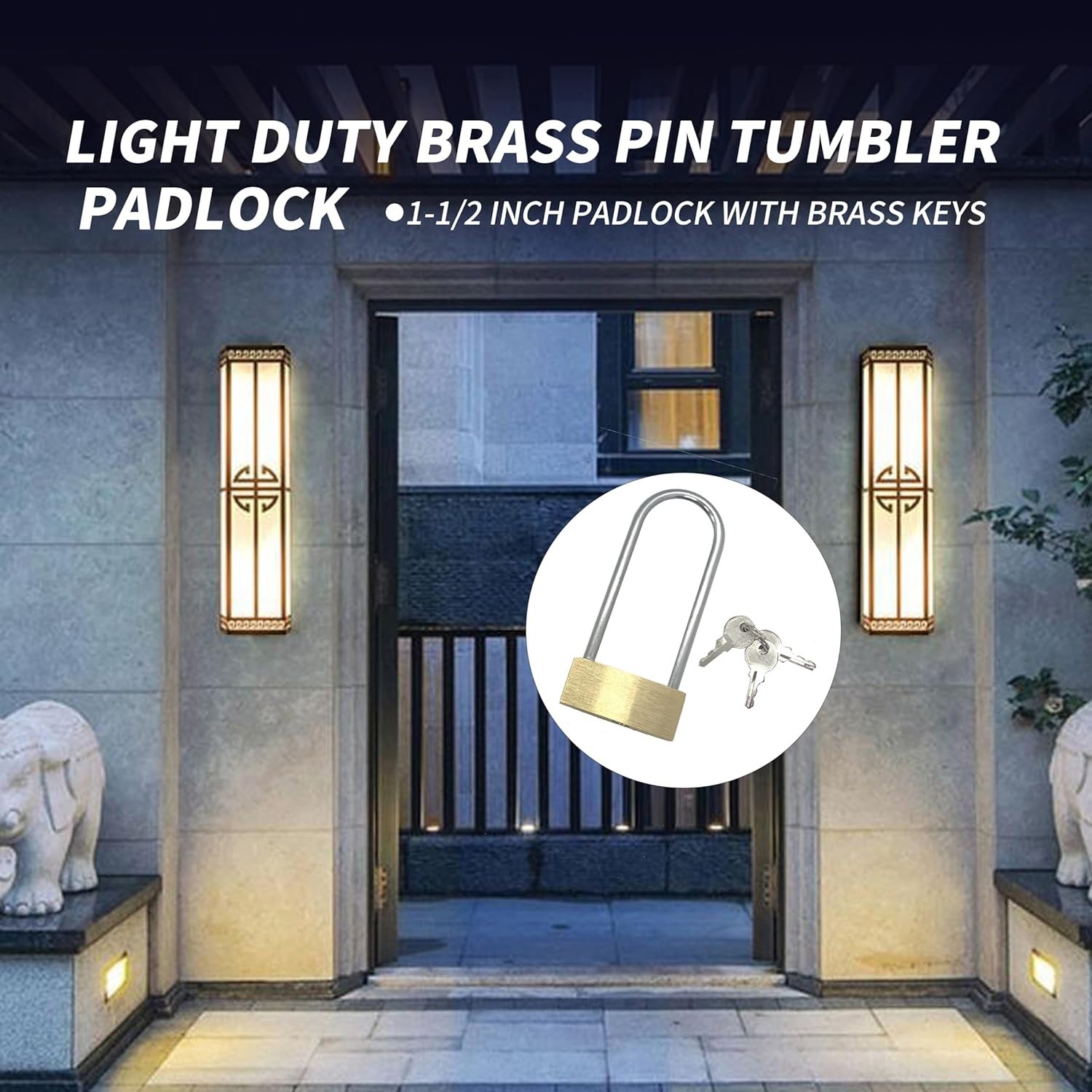 Dual Pack: Long Shackle Brass Padlocks – Keyed Alike, Heat Resistant, Anti-Rust