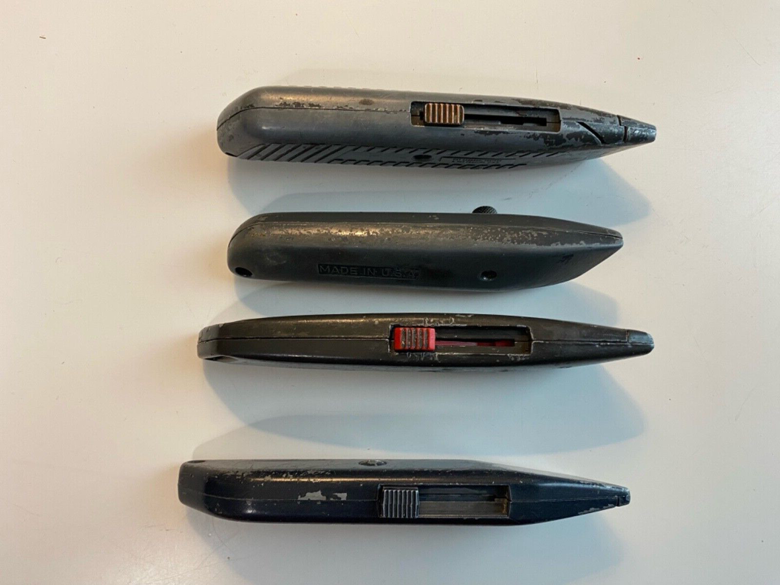 Lot of 4 Vintage Utiliy Knives Stanley Allway Master Mechanic & Unbranded
