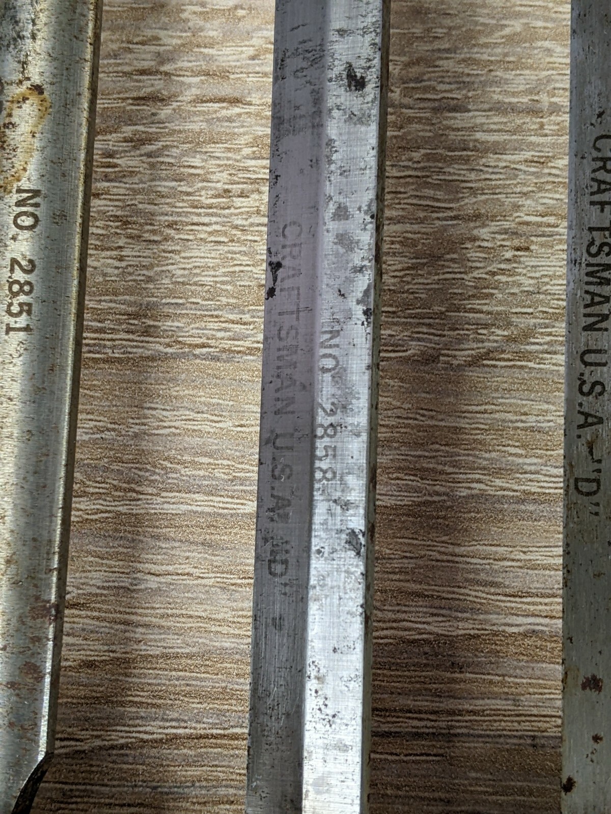 5 Craftsman Chisels Lathe Carving Tools. 2858, 2856, 2851, 2854, Illegible