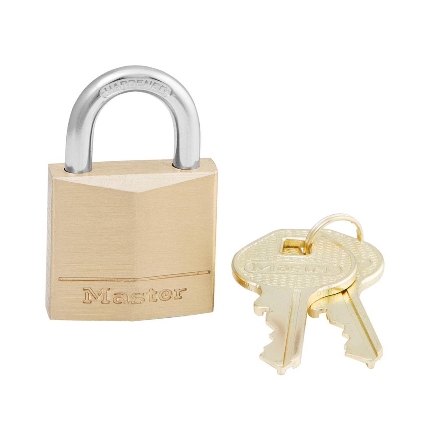 Master Lock 130D Solid-Brass Body Pin Tumbler Padlock 1-3/16 in.