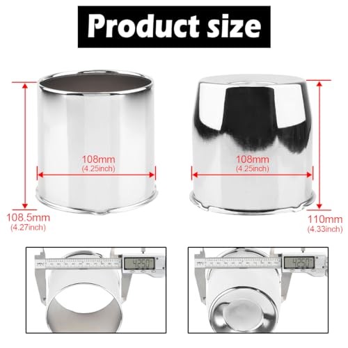 4Pcs 4.25inch Trailer Wheel 4.25″ OD (2 concave 2 open styles) Mirror Polished