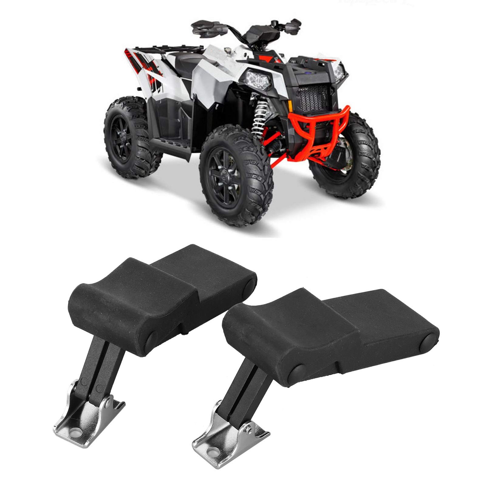 2pcs Front Storage Rack Rubber Latch Fit for Polaris Sportsman 2 Pack, Black