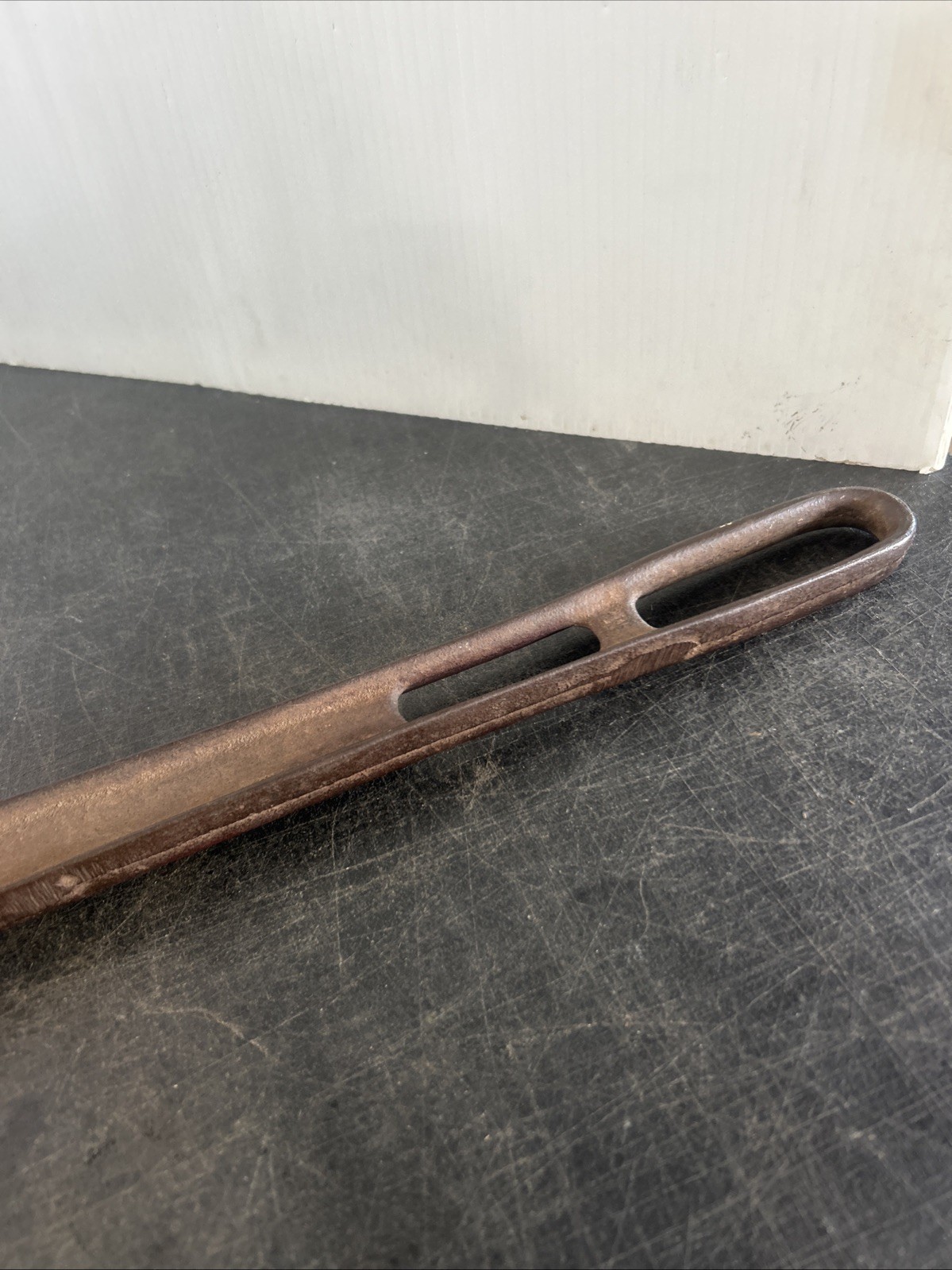 Nice Vintage WS1 Rein Leitzke Hutisford, Wis Cast Iron Barb Wire Fence Stretcher