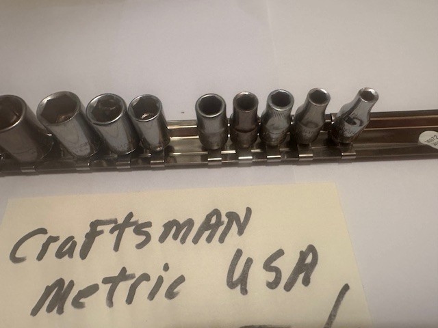 MADE USA VINTAGE CRAFTSMAN 11 PC METRIC 1/4″ DRIVE 6 POINT SET – VARIOUS SERIES