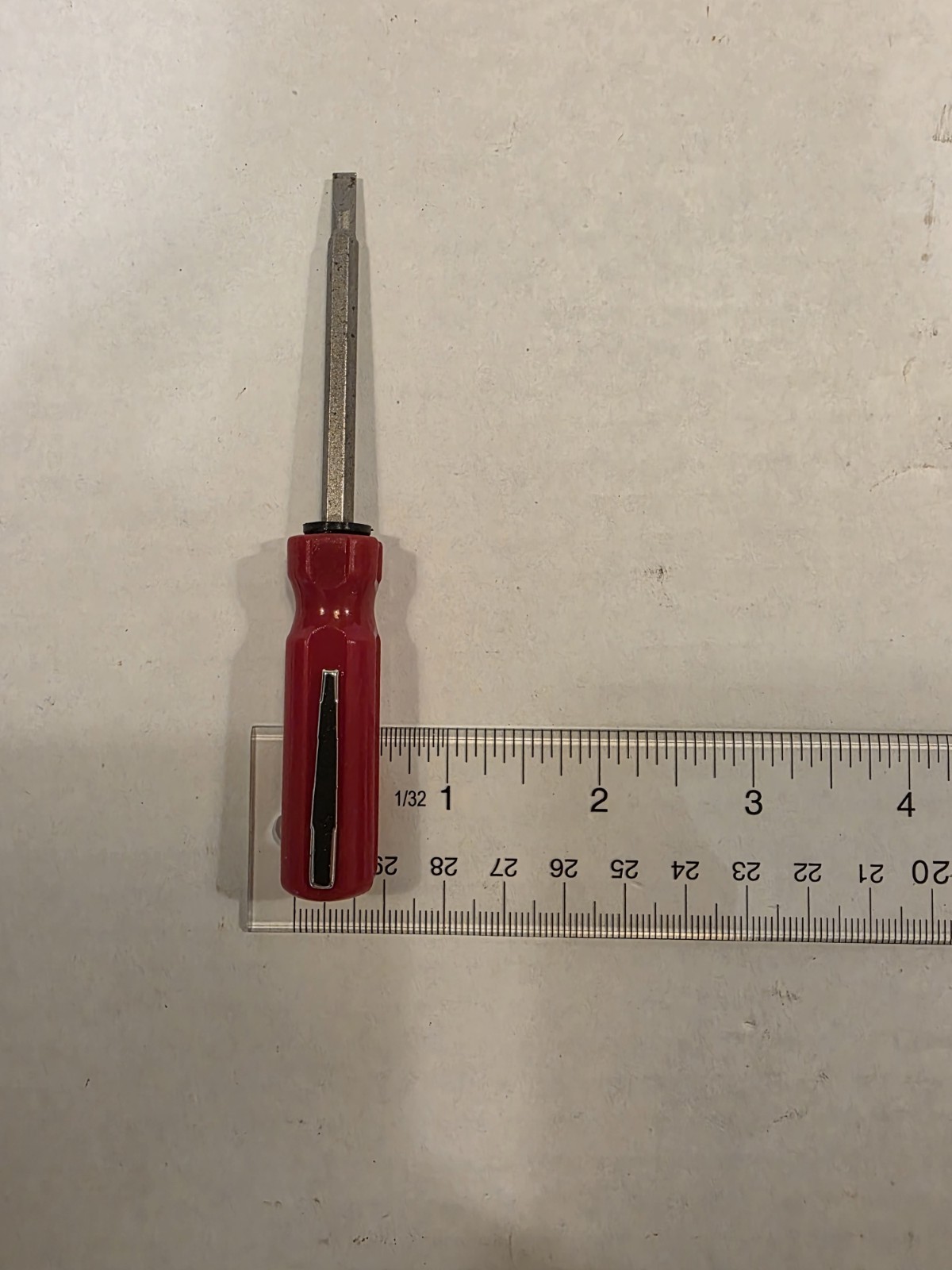 Rockler Flat Screwdriver Flat Small Pocket Clip Red USA