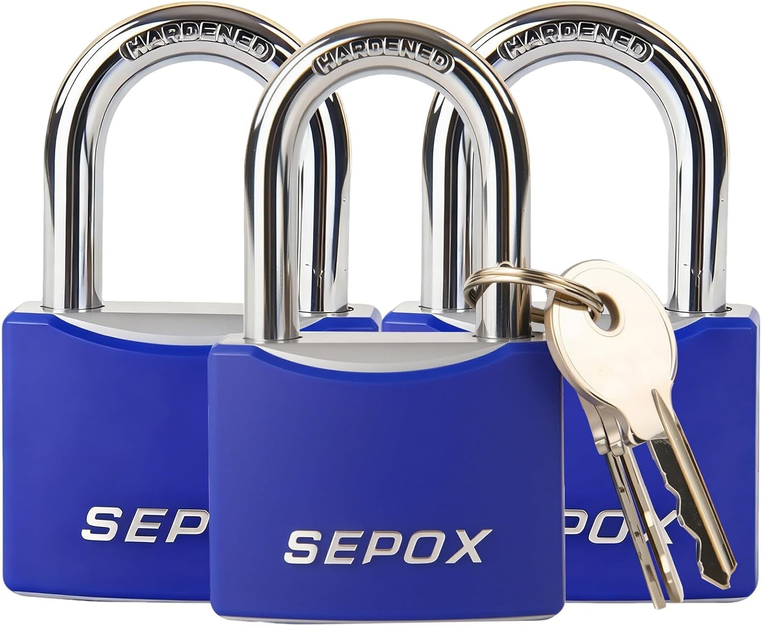 ®10-Pack 1-9/16″ Weather-Proof Outdoor Padlocks Keyed Different Brass Cylinder