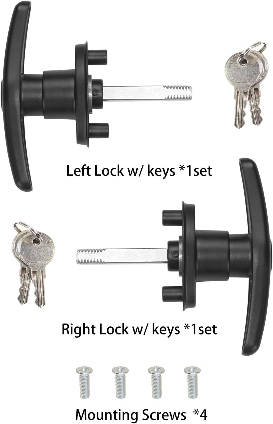 Truck Cap T-Handle Lock for Camper Shell Replacement Locking Latch Parts, Truck
