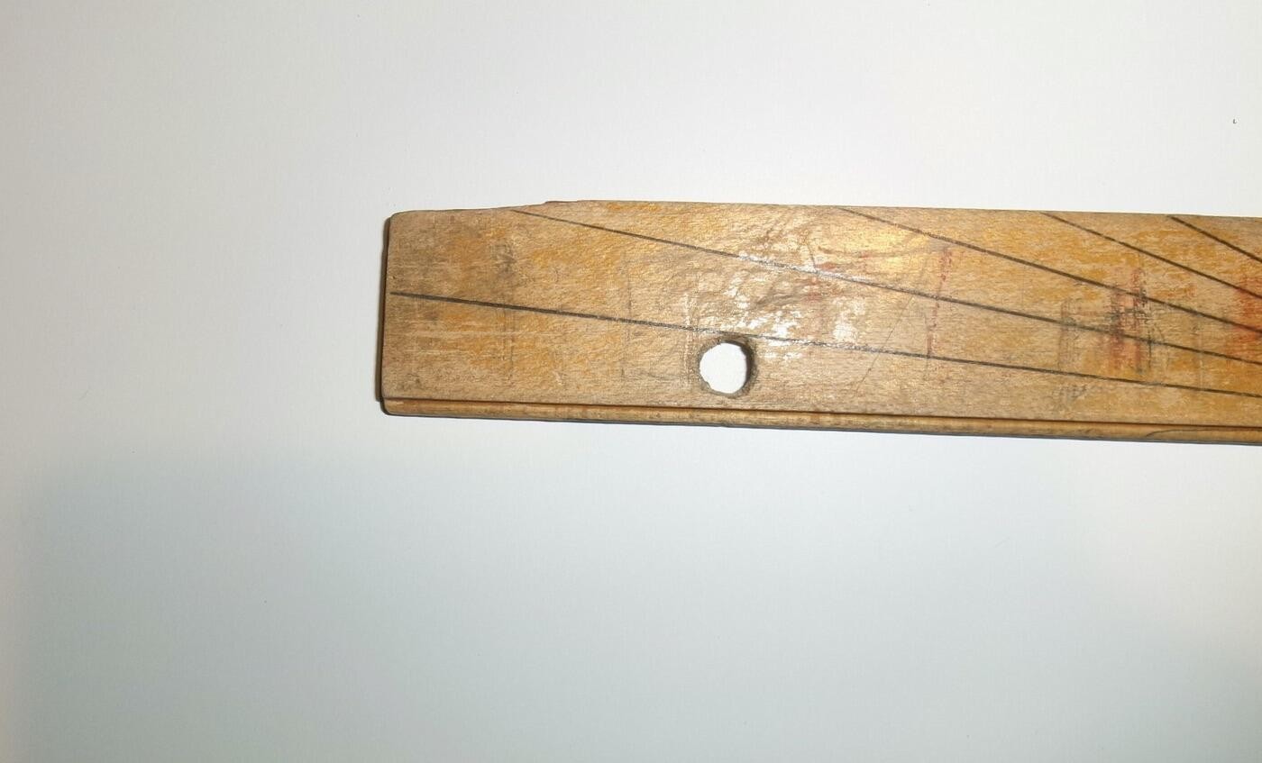 Vintage Made In USA 12″ Wooden Ruler w/ Protractor