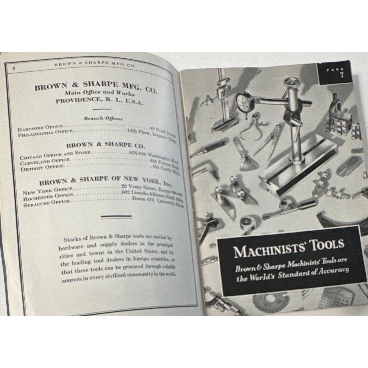 Brown & Sharpe 1938 Small Tools Catalog #33 Mechanic Tools Reference SC Vintage