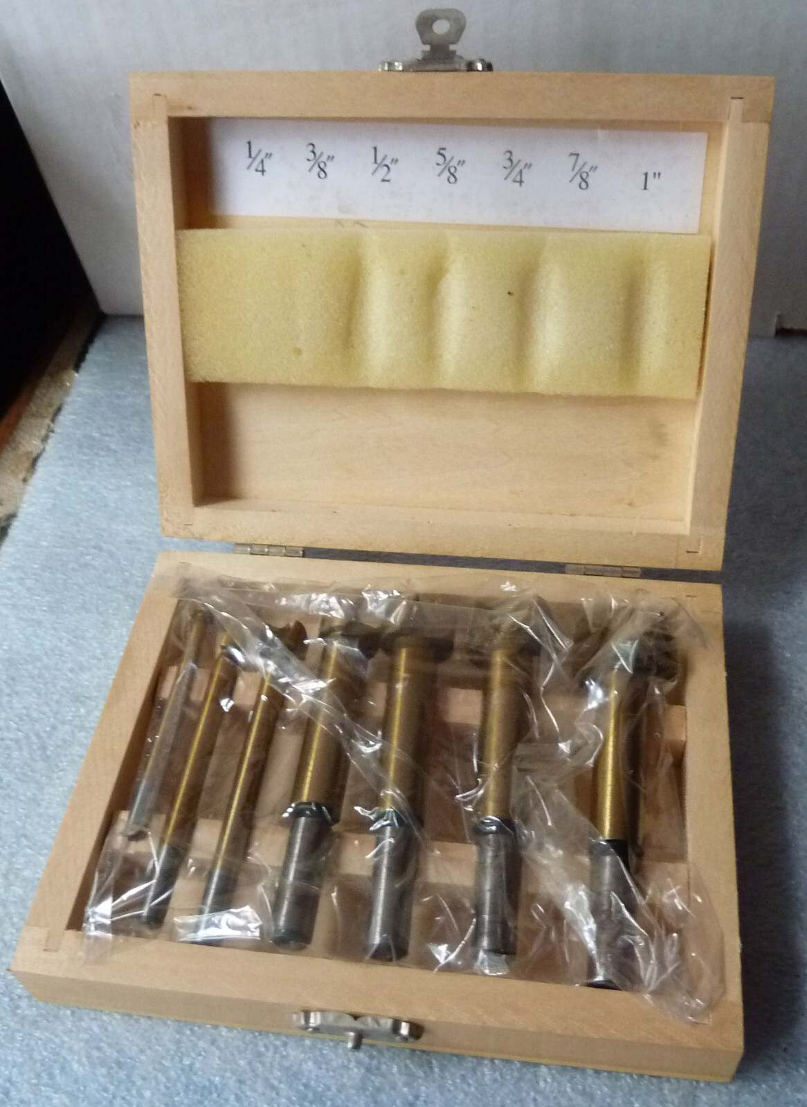 7 pcs Drill Master Forstner Bit Set 1/4″-1″ Wood Case