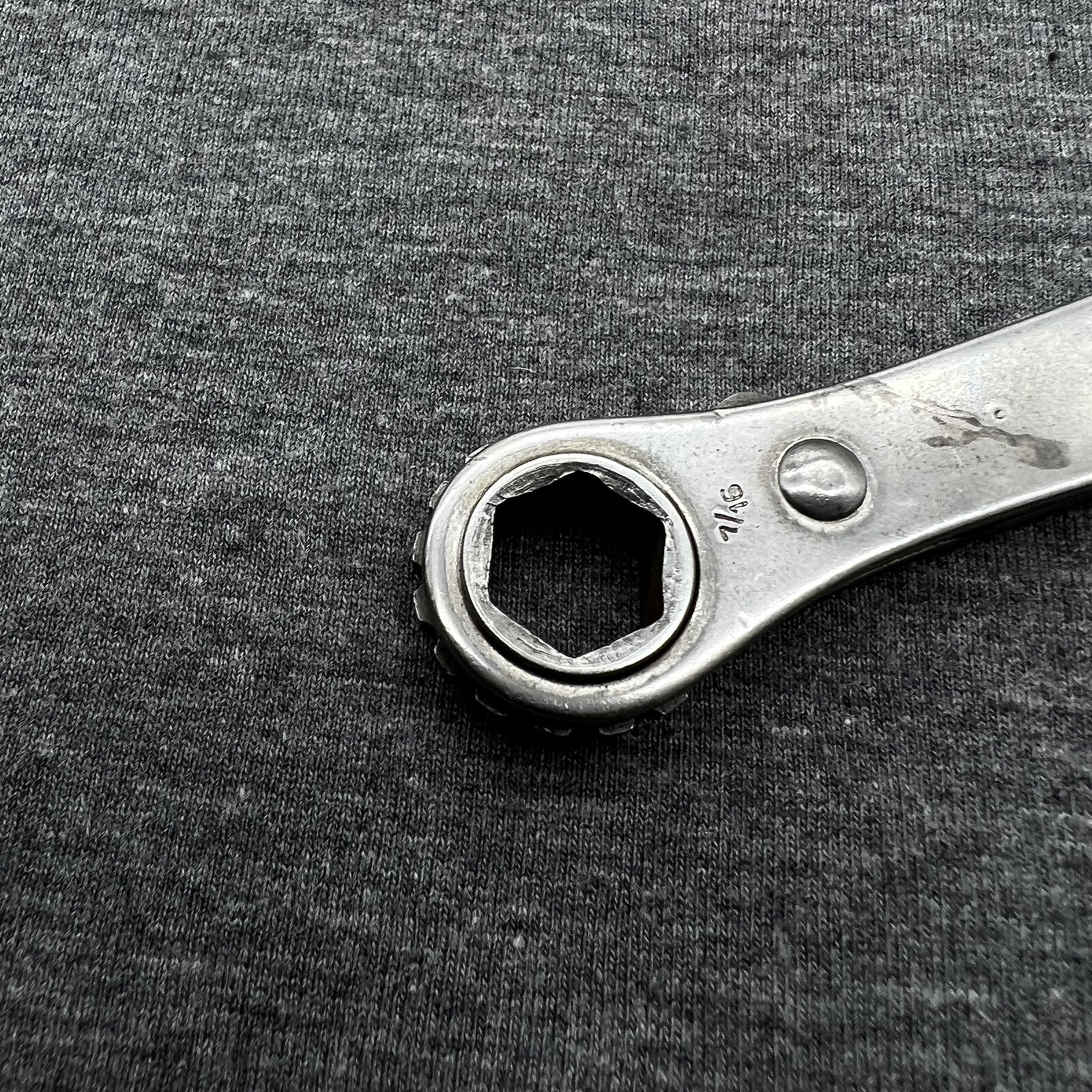 Vintage K-D 3/8″ x 7/16″ Ratcheting Box Wrench 6 Point No.62 USA