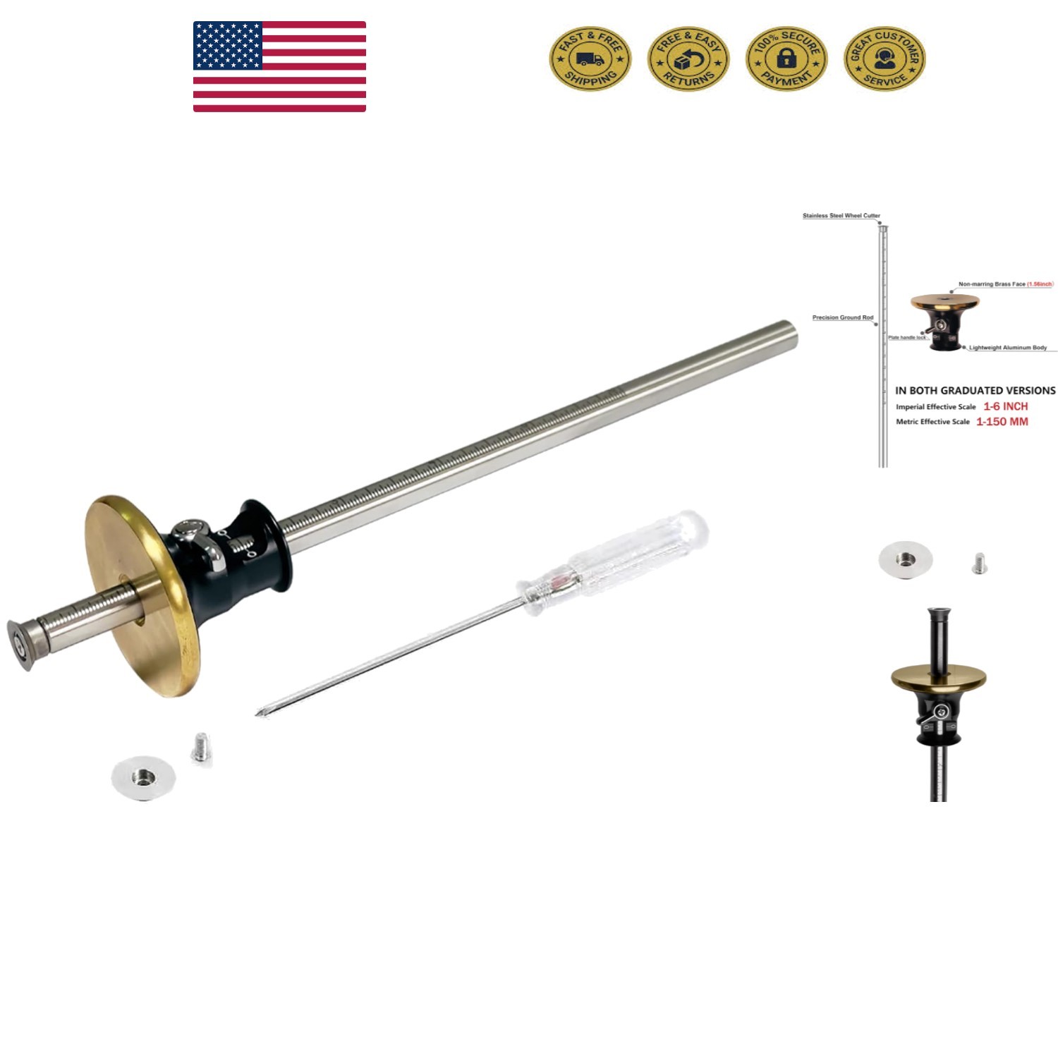 Dual-Unit Wheel Marking Gauge for Exacting Woodwork – Perfect for Enthusiasts