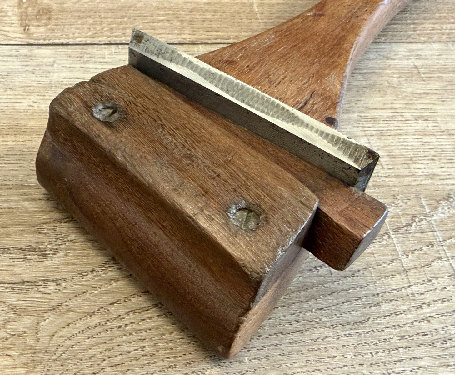 ANTIQUE WOODEN CABINET SCRAPER BOX SCRAPER MARKED P.SAMPSON