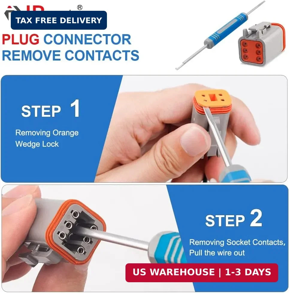 JRready DRK-RT1B Deutsch Pin Removal Tool, Pin Socket Contact/Wedgelock Removal