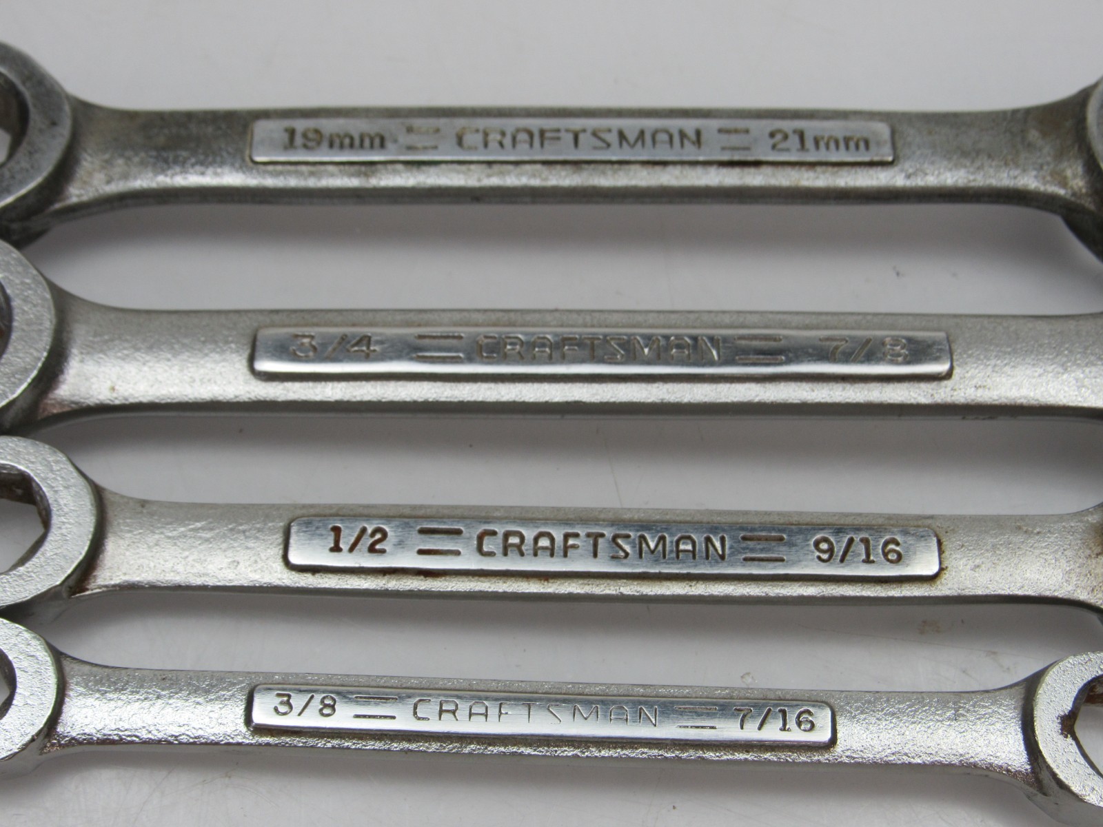 Craftsman Flare Nut Line Wrench Lot SAE Vintage Metric 21mm 19mm 7/8 3/4 9/16