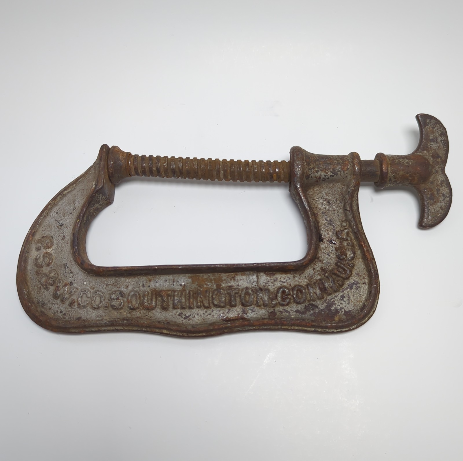 Antique Pat. 1888 P. S.&W.Co. C- Clamp – No. 4 Steel Screw – Southington, CN