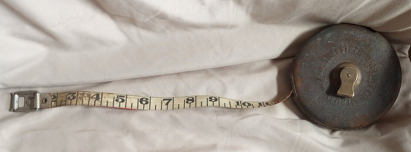 Vintage Chesterman-Sheffield 50 ft Tape Measure