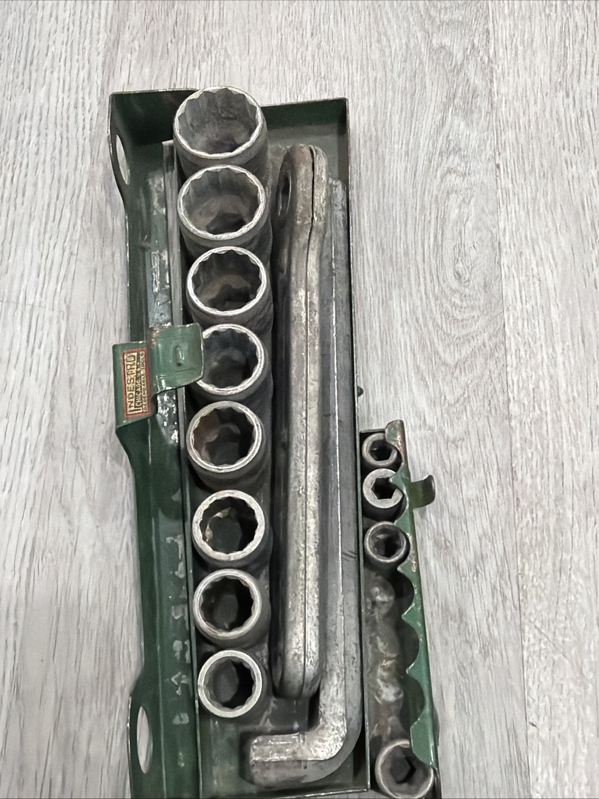 Vintage Indestro No 1452 Hex Drive Socket Wrench Set INCOMPLETE SET